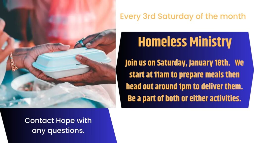 Homeless Ministry January