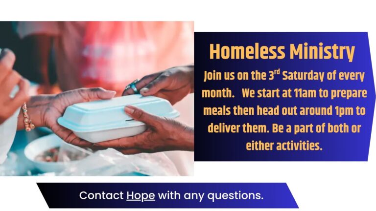 Homeless Ministry Info
